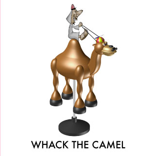 Tetherball with a camel